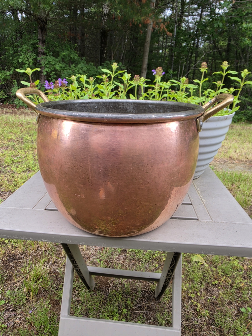 Ruffoni 8qt Copper Stock Pot with Brass Handles - Copper